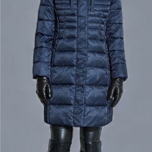 New Elie Tahari midnight blue XL puffy jacket